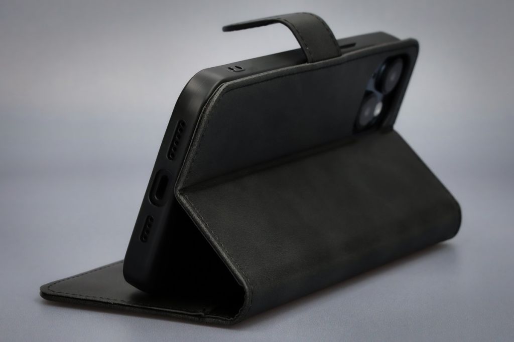Etui Bizon Case Pocket jako funkcjonalna podstawka