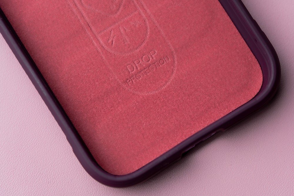 Close-up of the microfiber lining in the Bizon Case Tur