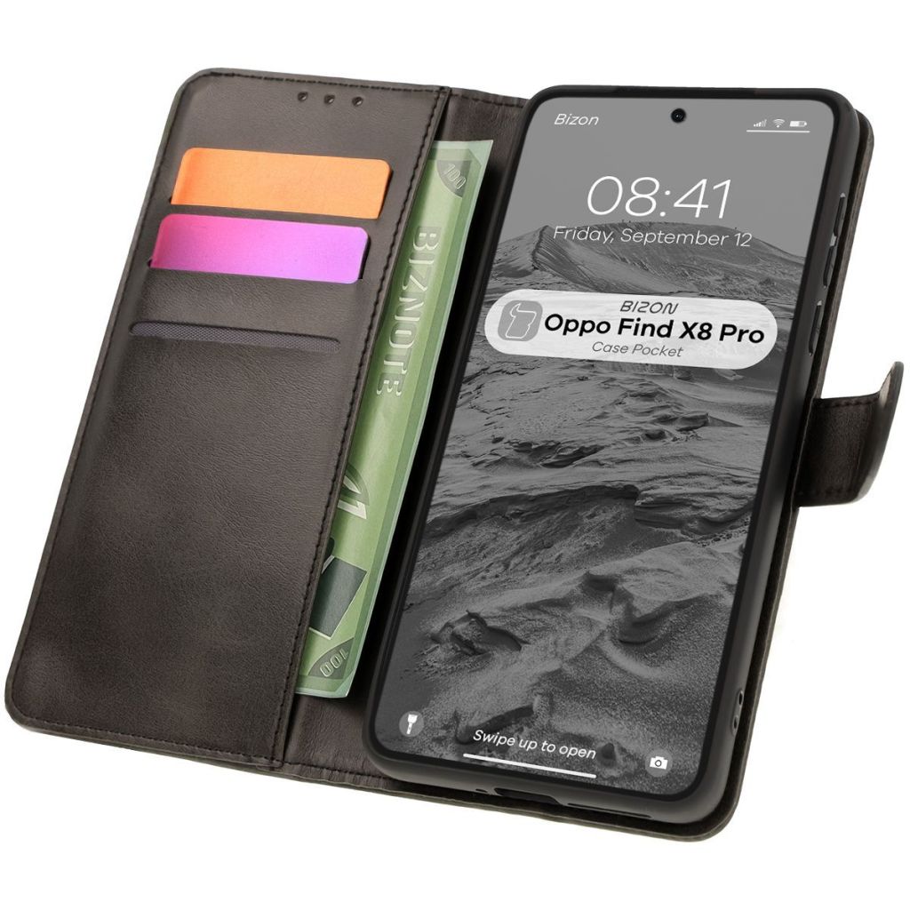 Bison Case Pocket flip case for Oppo Find X8 Pro