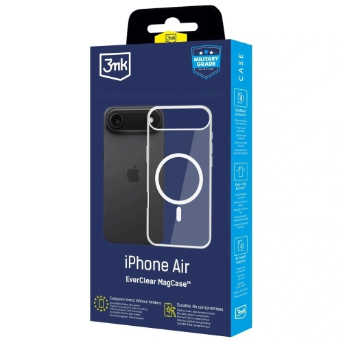 Widok etui 3MK EverClear z tyłu, z widocznymi wycięciami na porty.