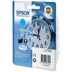 Epson Μελάνι Inkjet Series 27 Cyan (C13T27024012) (EPST270240) έως 12 άτοκες Δόσεις