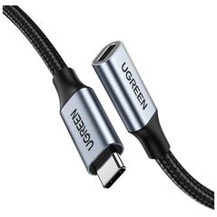 UGREEN US372 USB Type C 3.1 Gen2 Male to Female Cable Nickel Plating 0.5m (Black) 6957303806515