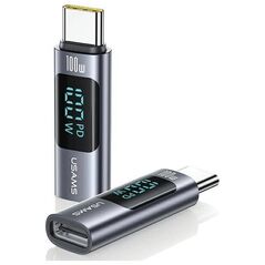 Adapter USB-C - USB-C Digital Display 100W USAMS AU18 SJ682TC01 (US-SJ682) steel/aluminum 6958444908991