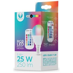 LED Bulb E14 G45 RGB + White 5W + RC Forever Light 5900495847683