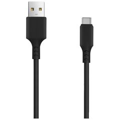 Setty car charger 1x USB 2,4A black + USB-C cable 1,0 m 5900495922007