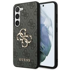 Guess case for Samsung Galaxy A55 GUHCSA554GMGGR black HC PU big 4G metal logo 3666339259570