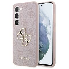 Guess case for Samsung Galaxy A35 GUHCSA354GMGPI pink HC PU 4G big metal logo 3666339259587