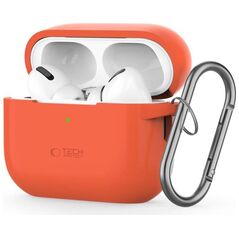 Case for APPLE AIRPODS PRO 1 / 2 Tech-Protect Silicone Hook Neon orange 5906302313358