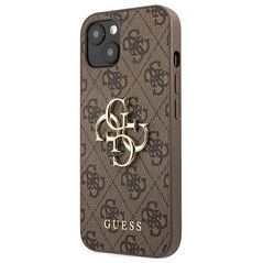 Guess case for iPhone 13 Pro / 13 6,1'' GUHCP13L4GMGBR brown hard case 4G Big Metal Logo 3666339024895