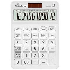 MediaRange Calculator with tax function, 12-digit LCD, solar and battery powered, white (MROS191) έως 12 άτοκες Δόσεις