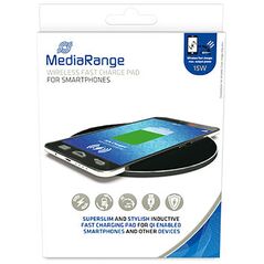 MediaRange 15W Wireless fast charge pad for smartphones, Black (MRMA118) έως 12 άτοκες Δόσεις