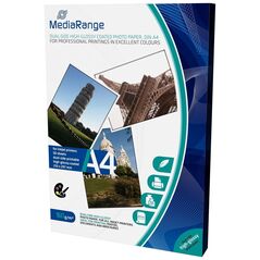 Φωτογραφικό Χαρτί MediaRange για Inkjet Εκτυπωτές Α4 Dual-side High-Glossy 160g/m²  50 Φύλλα (MRINK108) έως 12 άτοκες Δόσεις