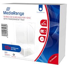 MediaRange CD Slimcase for 1 Disc 5.2mm Transparent Tray (10 Pack) (MRBOX32-T) έως 12 άτοκες Δόσεις