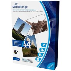 Φωτογραφικό Χαρτί MediaRange για Inkjet Εκτυπωτές Α4 High-Glossy 160g/m²  100 Φύλλα (MRINK105) έως 12 άτοκες Δόσεις