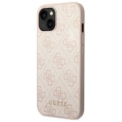Guess case for iPhone 14 6,1&quot; GUHCP14SG4GFPI pink Basic PC/TPU 4G PU case Gold Logo 3666339094119