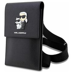 Karl Lagerfeld handbag for phone KLWBSAKCPMK black hardcase Phone Pounch Universal Saffiano K&C NFT 3666339123345