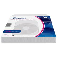 MediaRange Plastic sleeves for 1 disc with flap Transparent Pack 50 (MRBOX64) έως 12 άτοκες Δόσεις