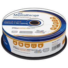 MediaRange DVD+R 120' 4.7GB 16x Inkjet Fullsurface Printable Cake Box x 25 (MR408) έως 12 άτοκες Δόσεις