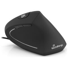 MediaRange Corded ergonomic 6-button optical mouse for right-handers (Black, Wired) (MROS230) έως 12 άτοκες Δόσεις