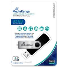 MediaRange USB combo flash drive with micro USB (OTG) plug, 32 GB (MR932-2) έως 12 άτοκες Δόσεις