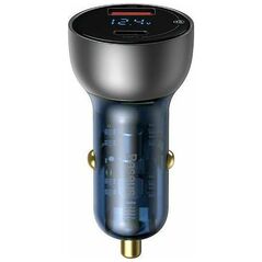 Baseus Car Charger Particular Digital Display C+U, PD 3.0 QC 4.0+, SCP, PPS, 5A, 65W Silver (CCKX-C0A) (BASCCKX-C0A) έως 12 άτοκες Δόσεις