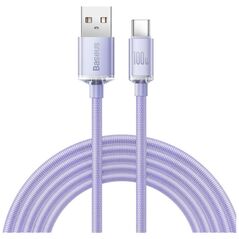 Baseus Crystal Shine cable USB to USB-C 100W 2m purple (CAJY000505) (BASCAJY000505) έως 12 άτοκες Δόσεις