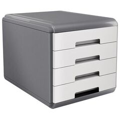 Arda organizer MyDesk szaro-biały 4 szuflady (18P4PB)