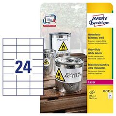 Avery Zweckform ETYKIETY ZF L4718-20 HEAVY DUTY 70X37 MM, 20 ARKUSZY