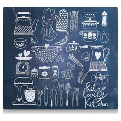 Zeller Szklana deska/ochrona lovely kitchen, 50x56x0.8cm