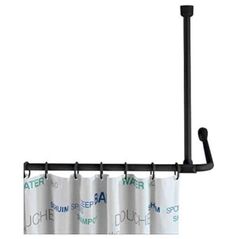 Wenko podpora sufitowa drążek prysznicowy 57 cm aluminium czarny