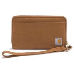 Carhartt Portfel Carhartt Nylon Duck LayFlat Clutch Brown