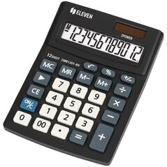 Kalkulator Eleven Eleven Kalkulator CMB1201-BK, czarna, biurkowy, 12 miejsc, podwójne zasilanie