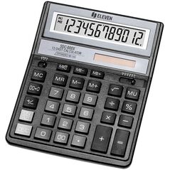 Kalkulator Eleven Czarny, biurkowy, 12 miejsc (SDC-888XBK)