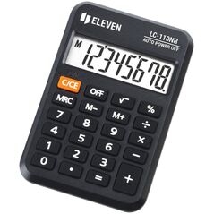 Kalkulator Eleven Eleven Kalkulator LC110NR, czarna, kieszonkowy, 8 miejsc