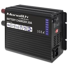 Qoltec Inteligentna ładowarka Monolith do akumulatorów LiFePO4 AGM GEL SLA | 20A | 12V