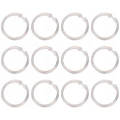 Wenko Haki do zasłony prysznicowej LARGE 12 sztuk, kolor transparentny, Wenko