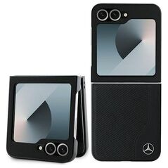 Original Case SAMSUNG GALAXY Z FLIP 6 Karl Lagerfeld Hardcase Leather Wood Imitation MagSafe (MEHMZF623RBGVK) black 3666339323080