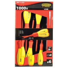 Modeco Komplet wkrętaków izolowanych 1000V 6szt. - MN-11-070