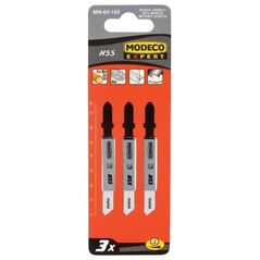 Modeco Brzeszczoty do wyrzynarek typu T 76x2mm cięcie krzywoliniowe stali 3szt. - MN-65-183