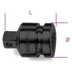Beta Tools Redukcja udarowa 3/4" na 1/2" 58mm (007280810)
