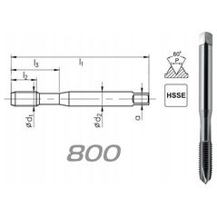Fanar GWINTOWNIK UNF No10-32 DIN-371B (2B) HSSE 800