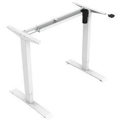 Elektrycznie regulowana podstawa biurka, głębokość 500mm, zasilanie 100V-240V, biały, 70 kg nośność