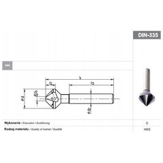 Fanar POGLEBIACZ DIN 335-C 90"*30 HSS