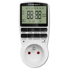 Qoltec Elektroniczny programator czasowy PC0628 | 3680W | 16A | LCD