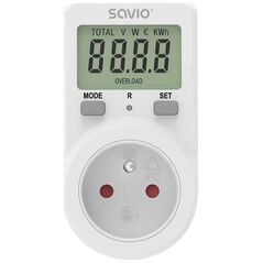 Savio Watomierz z wywietlaczem LCD, 16A, 3680W, AE-02