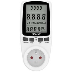 Savio Watomierz, kalkulator energii z wywietlaczem LCD, 16A, 3680W, AE-01