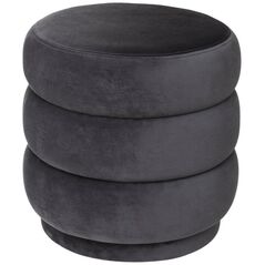 Atmosphera Pufa welurowa SINA, Ø 40 cm, antracyt