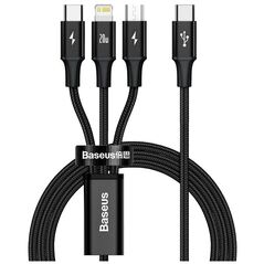Baseus Rapid Series 3-in-1 cable USB-C For M+L+T 20W 1.5m Black (CAMLT-SC01) (BASCAMLT-SC01) έως 12 άτοκες Δόσεις