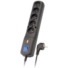 Listwa zasilająca Lestar LV-530W przeciwprzepięciowa 5 gniazd 5 m czarna