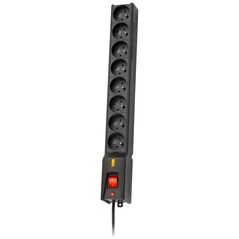 Listwa zasilająca Lestar LXA 816 przeciwprzepięciowa 8 gniazd 3 m czarna (LXA816GA3CZARNY)